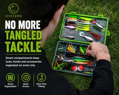 232-Piece Fishing Tackle Box Kit - Freshwater Lures for Bass, Trout & Panfish with Spinnerbaits, Soft Baits, Jigs, Hooks & Tackle Box - Complete Fishing Gift for Men, Dads & Beginners