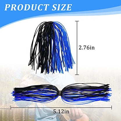 Spinnerbait Skirts Jig Skirts Silicone Bass Fishing Jigs Replacement Skirt 50 Strands DIY Fishing Lures Rubber Skirt for Spinnerbaits Buzzbaits Spoon Blade Squid Jig 6/18/30 Bundles - style: 30pcs