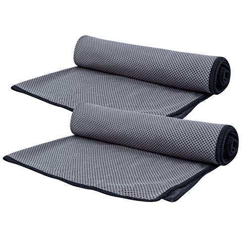 GT Cool Towel 2 Pack | 16"x36" | Cooling Towel for Golf, Outdoors & Athletics | Chill Cloth for HOT Days. (Gray-2Pack) - color: Gray-2pack