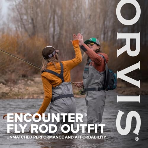 Orvis Encounter Fly Rod Outfit - 4Pc Fishing Rod and Reel Combo | Smooth Performance, Complete with Reel, Line, Backing, & Leader for Young Anglers, Pre-Balanced Ready-to-Fish Setup - size: 6-Weight, 9'