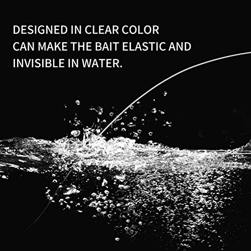 AnglerDream Bait Elastic Thread Sea Fishing Tying Material 0.2mm 656FT Per Spool Stretchy Invisible Sea Fishing Line Keeping Bait On Hook - size: 656FT / spool(10pcs)