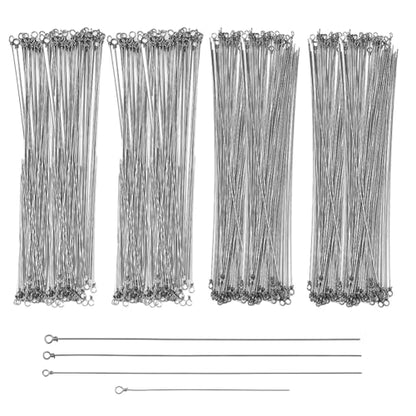 SUPERFINDINGS 120Pcs 4 Bags 4 Styles Stainless Steel Wire Spinner Baits 8.7-16cm Stainless Steel Fishing Spinner Shaft Fishing Looped Spinner Shaft for Fishing Lure Making Supplie