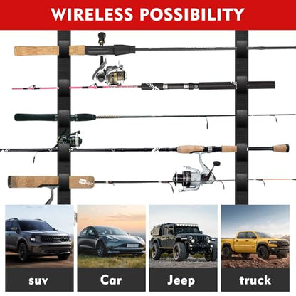 Adjustable Fishing Rod Holder 2 Pack Car Fishing Rod Holder Adjustable Fishing Pole Fishing Pole Rack Fishing Rod Rack Carrier for Car, SUVs and Vans