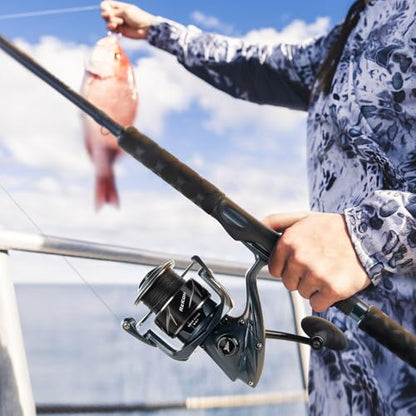KastKing ReKon Saltwater Fishing Rod and Reel Combo, Fishing Poles & Reels Combo, Graphite Blank, Zirconia Rings, NyliTech Frame & Rotor, EVA Handle, Uplock Reel Seat - style: Spin-10'0" Heavy-8000 Reel-2pcs