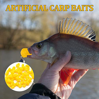 50PCS Fake Corn Floating Baits, Simulation Plastic Carp Fishing Lures Catfish Bait for Outdoor Freshwater Saltwater