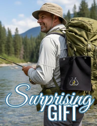 Embroidered Fishing Towels with Clip, Personalized Microfiber Towel Accessories for Fishing Lovers, 16x16 Inches, Pack of 2, Initial D - color: D