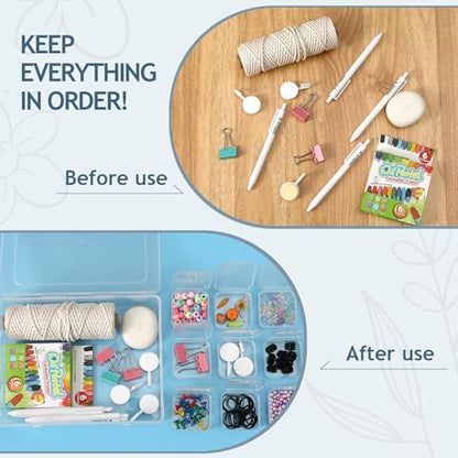 Bead Organizer Box, 30pcs Small Clear Plastic Storage Containers, Craft Storage Box Features Hinged Lid and Labels, Mini Boxes for Bracelets, Jewelry, Diamonds, Clay Beads, Screws, Seeds, Small Parts - style: 30 grids5.5