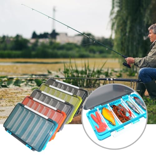Grids Fishing Tackle Box Water Proof Seal Fishing Tool Storage Box Lures Baits Storage Case with Adjustable Compartments - color: Black