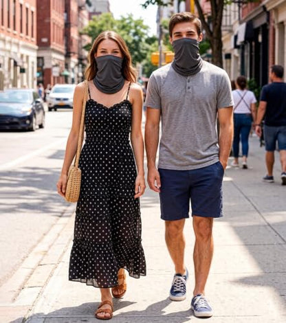 Fishing Neck Gaiter, Sun Protection Face Mask, Cooling Neck Shield Scarf Cycling Balaclava Bandana for Men and Women - color: Grey