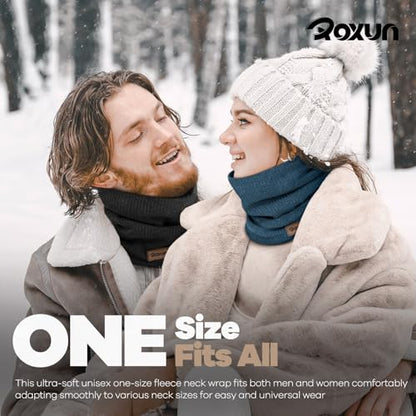 ROXUN Winter Neck Gaiter, Neck Warmer Cover Ski Gaiters for Men/Women | Soft Thick Fleece; Gentle on Skin; Stretchy Fit; Multi-function; Elegant Chic Look; Multi-color Options - color: Olive Green