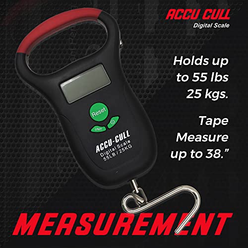 Accu Cull Fish Culling System Digital Fish Scale - Fishing Gear - Portable Fish Weight Scale Fishing Gifts for Men - Fish Scales Digital Weight for Tournament - Bass Fishing Gear, Fishing Accessories