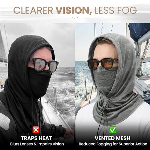 YANIKY Summer Cooling Balaclava with Breathable Holes, Sun UV Protection Face Mask for Running, Cycling, Fishing, Men & Women - color: gray Tones Set (Black/Dark Gray/Light Gray)