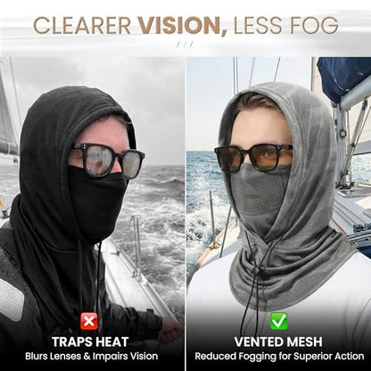 YANIKY Summer Cooling Balaclava with Breathable Holes, Sun UV Protection Face Mask for Running, Cycling, Fishing, Men & Women - color: gray Tones Set (Black/Dark Gray/Light Gray)