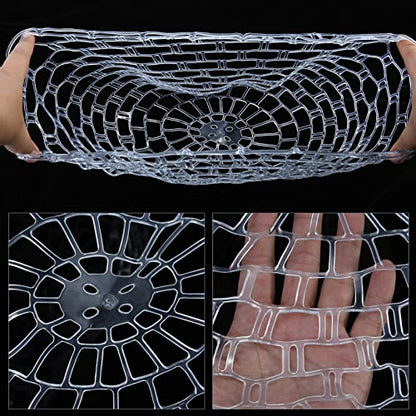 Fly Fishing Landing Net, Outdoor Fly Fishing Landing Net Clear Rubber Net Replacement Mesh Bag Fishing Net Replacement Accessory(Medium 100CM)