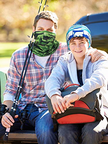 SATINIOR Summer Camo Neck Gaiter UV Protection Cooling Face Mask Sun Hood Bandanas for Men Women Sunscreen Breathable Bandana - style: Camo Style
