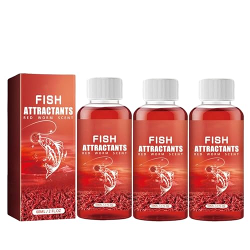 New Natural Bait Scent Fish Attractants, Red Worm Liquid Spray, Red Worm Liquid, Fish Point Li𝐪u𝐢d for Lakes and Rivers - Professional F𝐢s𝐡ing Scent - color: 3pcs
