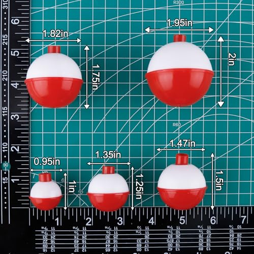 Dr.Fish 20 Pack Fishing Bobbers, Snap on Fishing Floats Hard ABS Spring Float Push Button Bobber for Trout Bass Crappie Freshwater - color: Green/Chartreuse, size: 1.5 inch