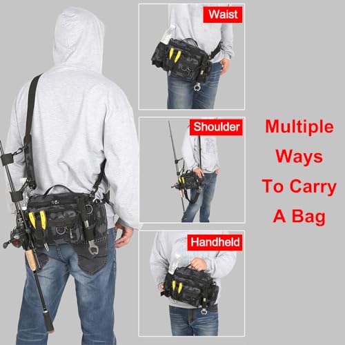 SagaSave Fishing Tackle Storage Bag Multi-Function Portable Lure Utility Binder Accessories Tackle Organizer Soft Gear Box for Saltwater or Freshwater Fishing