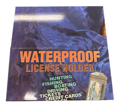 Fluorescent Orange, Zipped, Hunting & Fishing License Holder, Display Box Includes 100 Pieces, Ready for Display, Made in USA - style: 100 Pack-Fluorescent Orange