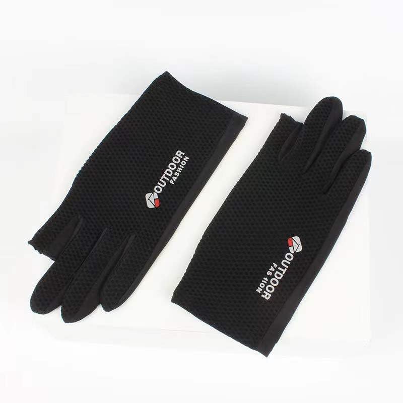 Mealah Lightweight-Fingerless-Gloves for Men - UPF 50+ UV Sun-Protection- Gloves for Fishing Driving Hiking Outdoor - color: Black-Two Fingers