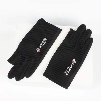Mealah Lightweight-Fingerless-Gloves for Men - UPF 50+ UV Sun-Protection- Gloves for Fishing Driving Hiking Outdoor - color: Black-Two Fingers