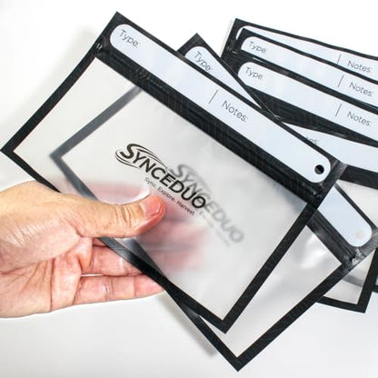 Synceuo 20pcs Soft Plastic Bait Bags, 7"x5" Reusable Bait Packaging Storage with Label Strips for Fishing Lure Making Supplies, Clear Soft Bait Binder Small Tackle Organizer - size: 7 x 5 in, 20pcs