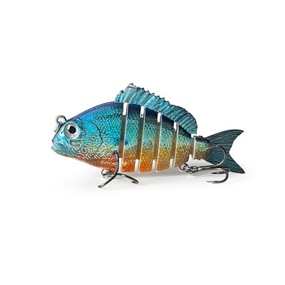 3pcs Multi-Jointed Panfish Bluegill Swimbait Hard Sinking Bass Fishing Lure with Sharp Treble Hooks, Lifelike Fishing Lures for Bass Trout Walleye Crappie, Amazing Swimbaits Gift - color: 06-3.15inches