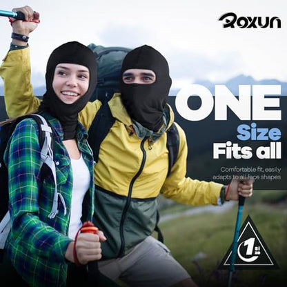 ROXUN Balaclava Ski Mask, 5 Pack Neck Gaiter Motorcycle Summer Cooling | UV Protection Shiesty, Windproof Scarf for Men/Women, Face Mask, Versatile Use - color: 5 Black