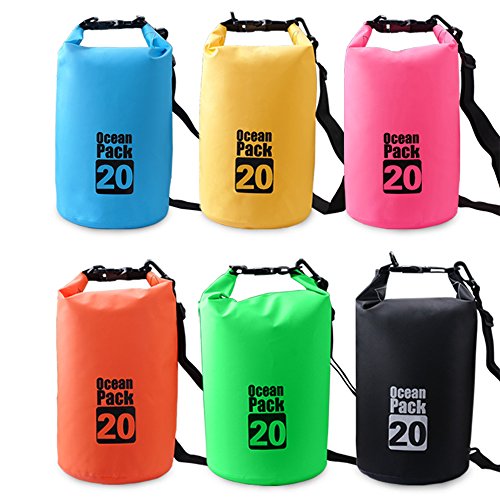 Dry Sack/Floating Waterproof Bag 2L/5L/10L/20L/30L for Boating, Kayaking, Hiking, Snowboarding, Camping, Rafting, Fishing and Backpacking - color: Black, size: 20L