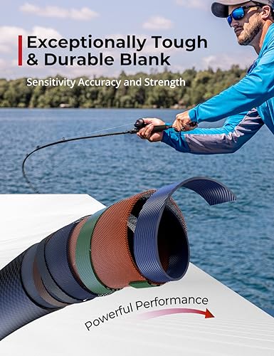 Piscifun Torrent Fishing Rod, IM6 Carbon Baitcaster Rod & Spinning Rod, High Sensitive Lightweight Casting Rod & Spinning Fishing Rod, Zirconium Oxide Rings, 2 Pieces Baitcast Rod & Spin Rod - size: 7'0"- Medium - F, style: Baitcaster Rod