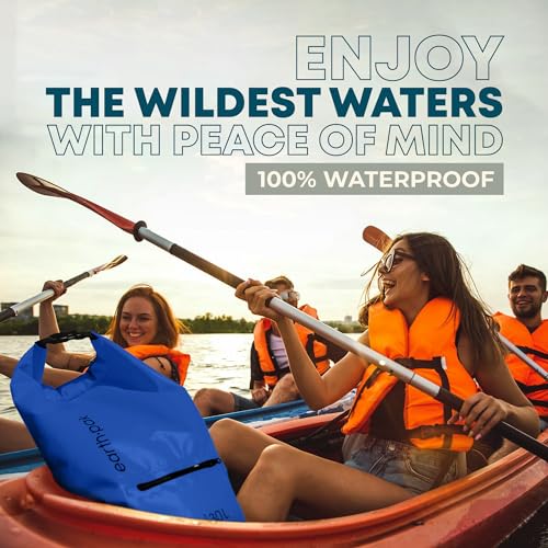 Earth Pak Waterproof Dry Bag with Zippered Pocket - Waterproof Dry Bag Backpack Keeps Gear Dry - color: Blue, size: 30L