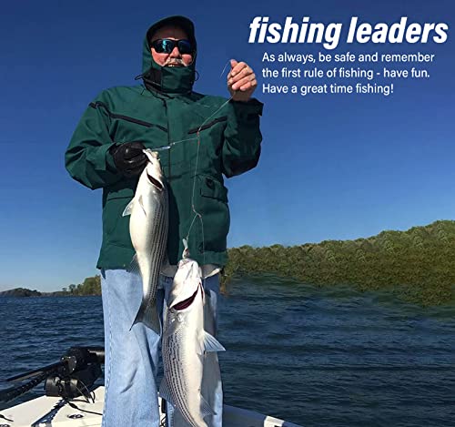 YOTO Fishing Leaders,Stainless Steel Tackle Rig with Tackle Lure Swivels Snaps, Saltwater rig Wire Leader Fishing Leader Wire Bottom rigs for Saltwater - color: White Fishing Leaders, style: 1arm-12pcs