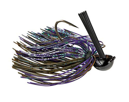 War Eagle Jiu-Jigsu Bass Fishing Lure with Weed Guard and Hole-in-One Style Skirt - color: Dirty June Bug