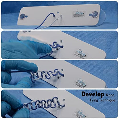 Knot Tying Kit - Simulator Board to Practice Knotting Techniques, Includes Practice Board, Extra Long Cord/Rope, Advanced Components, Ideal Gift for Students, Knot Tying Industries