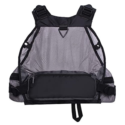 Raprance Fly Fishing Vest Backpack - Adjustable Lightweight and Quick-Dry, with 17 Pocketsfor Trout Bass Saltwate - color: Fv01-black