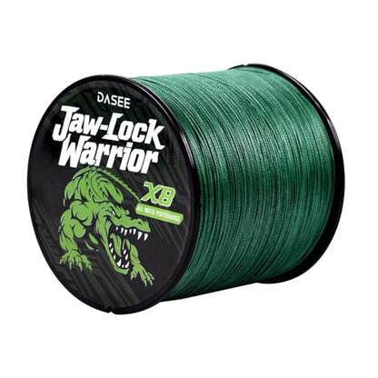 DASEE 8 Strands Braided Line, Fishing Line, Zero Stretch, 10-100LB, 300/500Yds, Abrasion Resistance, Braided Fishing Line, PE Line - color: Dark Green, size: 80LB-300YDS