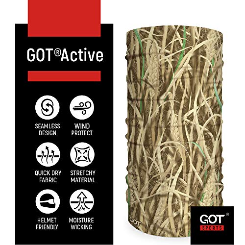 Fishing Face Mask Neck Gaiter - UV Sun Protection Cover for Men Women | Moisture-Wicking, Quick-Drying, Lightweight, Camo Design, Multi-Style Headwear, SPF Sun Shield - color: Grass Blades