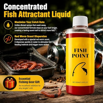 Red Worm Liquid Spray, Concentrated Fish Attractant Liquid, Fish Attractant Spray 100ml Freshwater Fishing Bait Additive, Enhances Scent & Improves Bite Response - color: 1pc