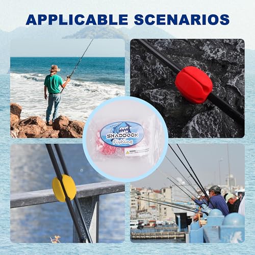 Fishing Rod Holder Straps, 2pcs Silicone 5-Holes Fishing Rod Fixed Ball, Fly Fishing Puller Fishing Accessories for Fishing Pole - style: Red-2pcs