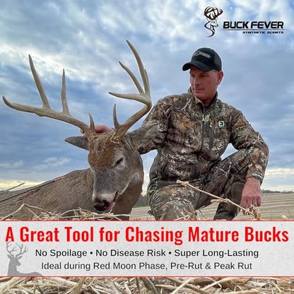 Buck Fever Red Moon Rut – Synthetically Formulated Deer Liquid Attractant – Non-Spoiling, Sweet Synthetic Buck Attractant Scent – Moisture Reactivated Mature Rutting Buck Scent - size: 1 Gallon