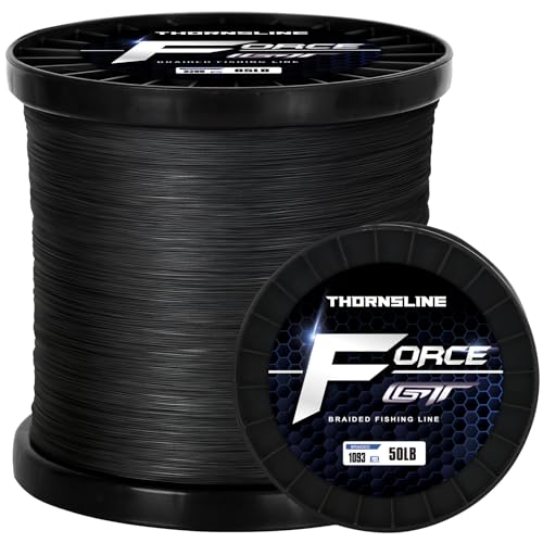 ThonrsLine Force Braided Fishing Line - Incredible Abrasion Resistant Braided Lines for Saltwater or Freshwater - Camo Design Braid for Extra Visibility - color: Black Mamba, size: 30LB (3280 Yards)