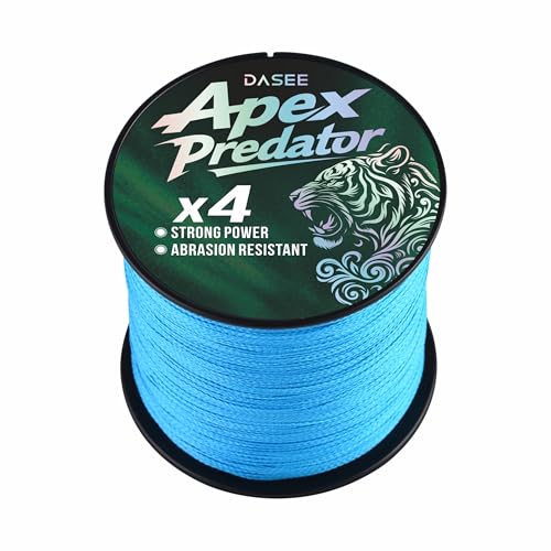 DASEE Braided Fishing Line, 4 Strands Fishing Line, 10-60lb, 300yards, No Stretch, Braid Fishing Line, Braided Line, Abrasion Resistant, for Freshwater Fish - color: Blue, size: 20LB