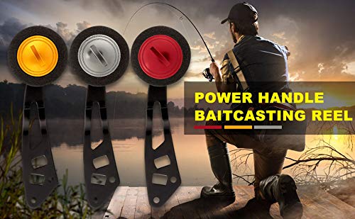 Fishing Reel Handle, Power Handle Baitcasting Eva Knob Micro Jigging Grip with Fittings Replacement Parts for Lowprofile Reel Quantum Accurist Power Handle Quantum Accurist Power Handle