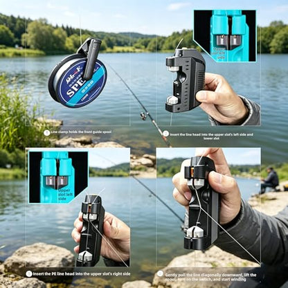 Electric Lure GT Knotter - Professional Fishing Tool, Quick Fishing Knot Tying Tool, Automatic Knotting Machine Tying Device Fishing Hook Tier Knots Lure Tool for Fishing Lovers - color: Black
