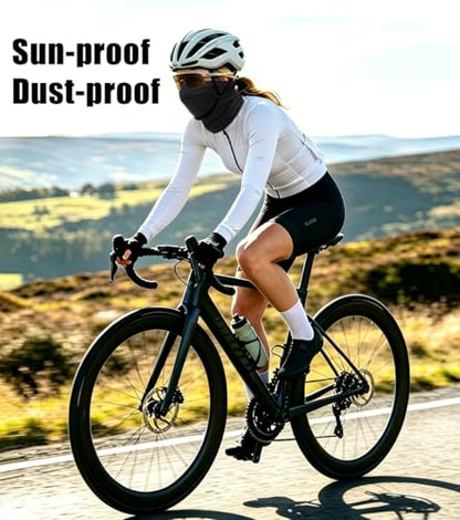 Fishing Neck Gaiter, Sun Protection Face Mask, Cooling Neck Shield Scarf Cycling Balaclava Bandana for Men and Women - color: Black