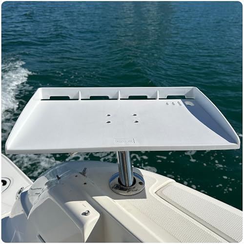 Five Oceans Cutting Board for Boat, 20" x 12" - Premium Fillet Table with Rod Holder Mount, Knife Slot, Plier Storage & Slotted Back - 1-Year Warranty - FO3936 - color: Premium Bait Cutting Board (Rod Holder Mount)