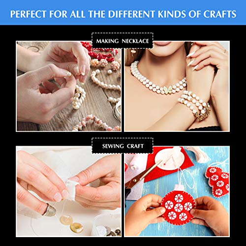 Skylety 2/4/8 Pieces Fishing Thread Nylon Elastic Invisible Magic Fishing Line Bait Thread 0.2 mm Length 656 Feet Per Spool Stretchy Bait String Line Clear Storage Case