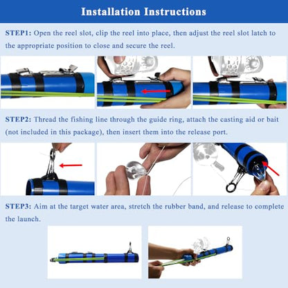 SUFFUSE Fishing Rod, Portable Catapult Lure Fishing Tools, Saltwater and Freshwater Great Gear for Traveling - color: Package A