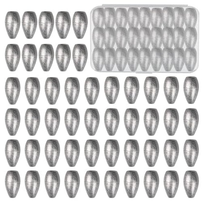 Lead Worm Weights, Bullet Fishing Sinkers for Texas Rig | 40/50 Pack Lead Worm Weights, Smooth Hole , Weedless Rig for Texas Rig and Finesse Bass Fishing 1/8 3/16 1/4 3/8oz - size: 3/16oz-50Pcs