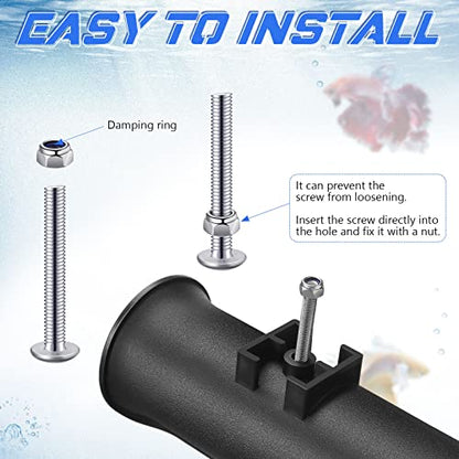 Zhanmai 6 Pcs Fishing Rod Holder Bracket Portable Boat Side Mount Tool Holder Tube Wall Mounted Fishing Pole Holders Fishing Rod Rack with Screws for Boat Kayak Fishing Cooler Trailer, Black
